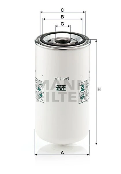 Olejový filter MANN FILTER W 13 120/2
