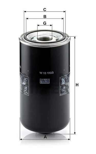 Olejový filter MANN FILTER W 13 120/3
