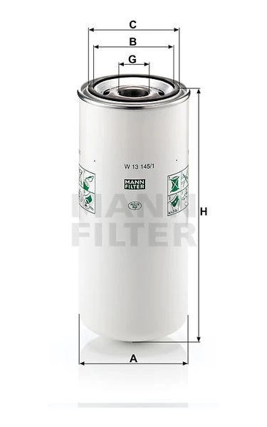Olejový filter MANN FILTER W 13 145/1