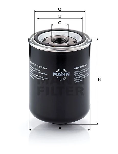 Olejový filter MANN FILTER W 1374/5
