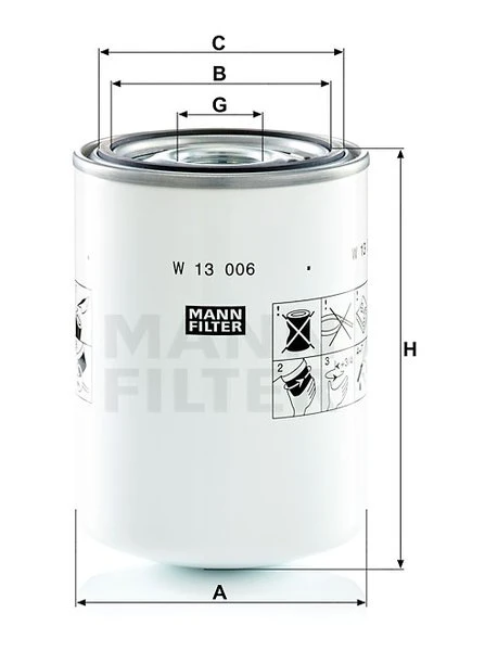 Filter hydrauliky MANN FILTER W 13 006