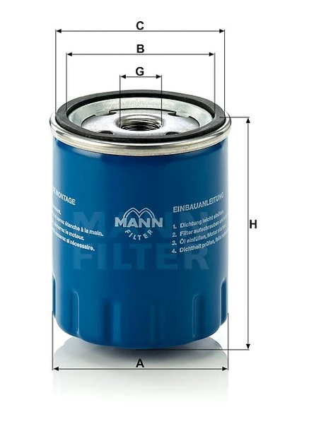 Olejový filter MANN FILTER W 712/15