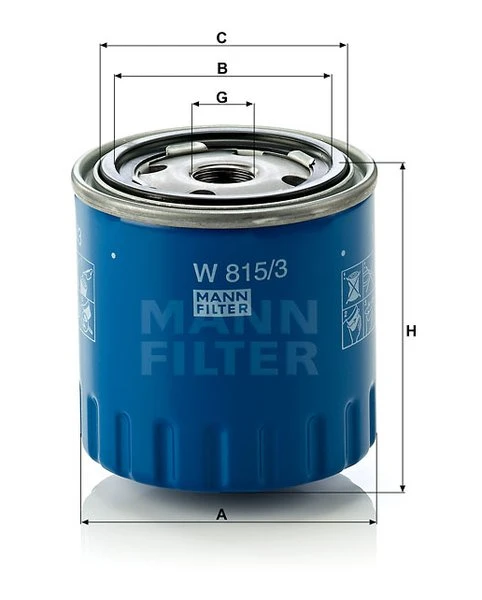 Olejový filter MANN FILTER W 815/3