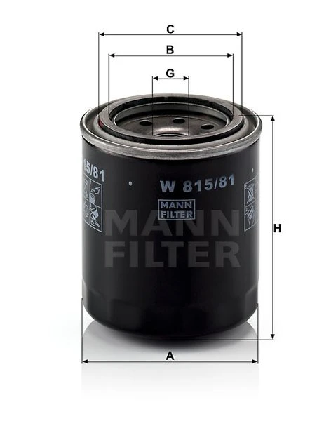 Olejový filter MANN FILTER W 815/81