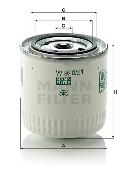Olejový filter MANN FILTER W 920/21