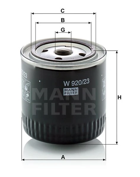 Olejový filter MANN FILTER W 920/23