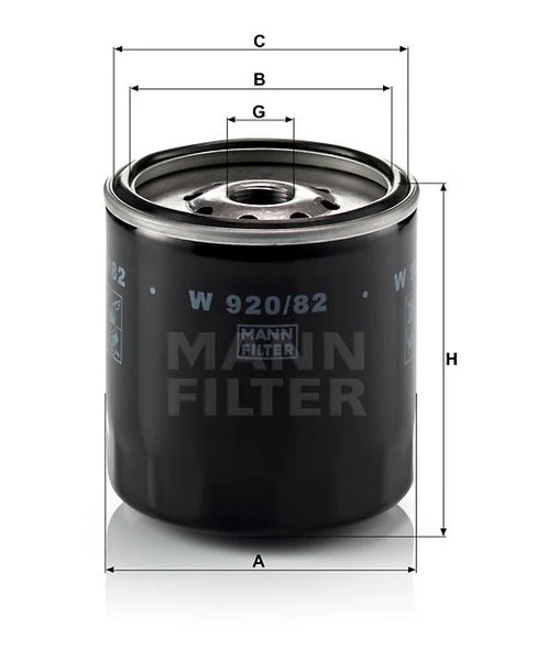 Olejový filter MANN FILTER W 920/82