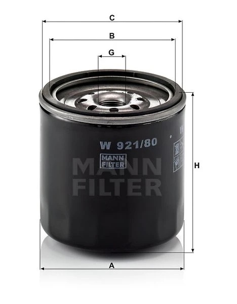 Olejový filter MANN FILTER W 921/80