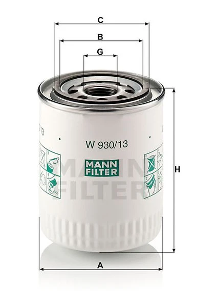 Olejový filter MANN FILTER W 930/13