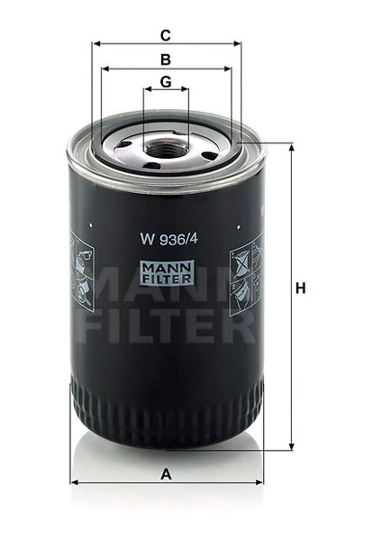 Olejový filter MANN FILTER W 936/4