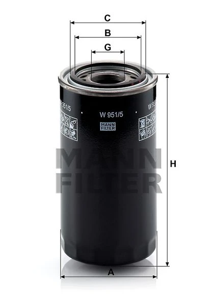 Filter hydrauliky MANN FILTER W 951/5