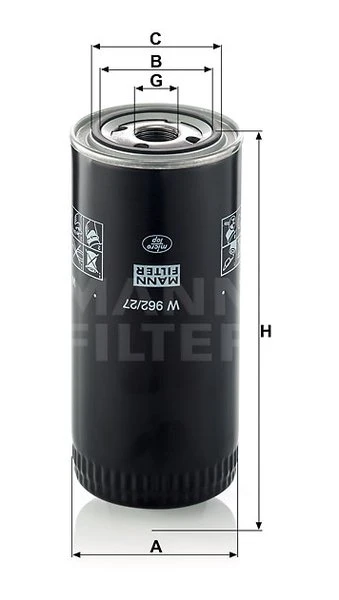 Olejový filter MANN FILTER W 962/27
