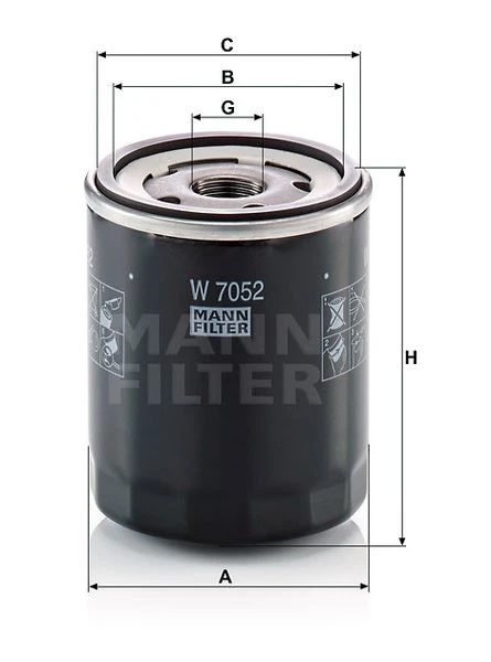 Olejový filter MANN FILTER W 7052