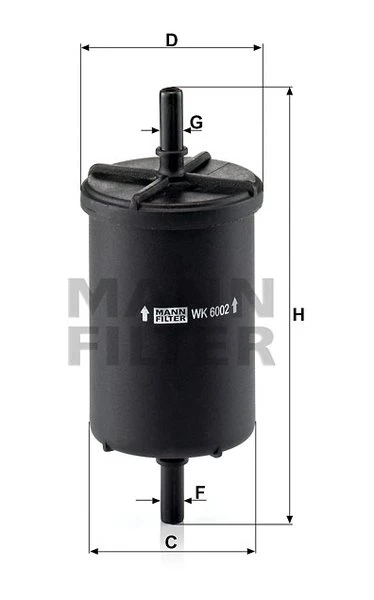 Palivový filter MANN FILTER WK 6002