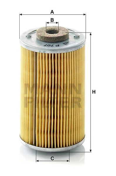 Palivový filter MANN FILTER P 707 x