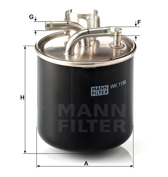 Palivový filter MANN FILTER WK 1136