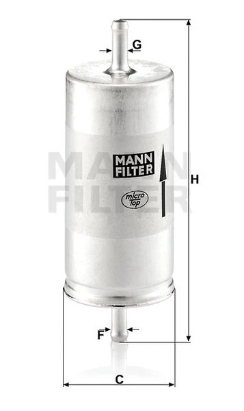 Palivový filter MANN FILTER WK 413