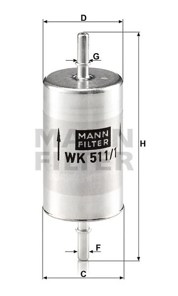 Palivový filter MANN FILTER WK 511/1