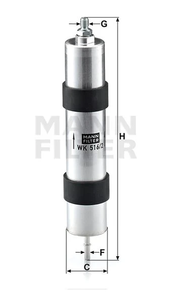 Palivový filter MANN FILTER WK 516/2