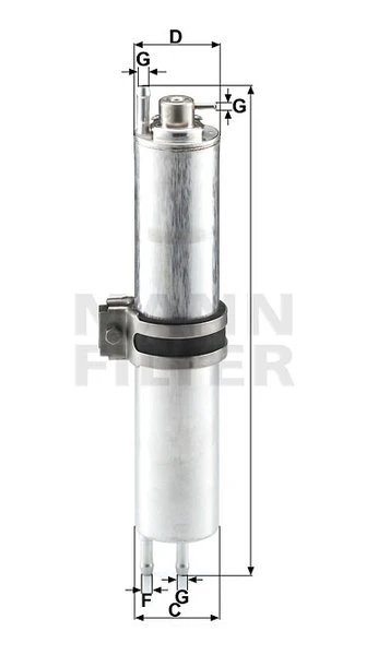 Palivový filter MANN FILTER WK 532/2