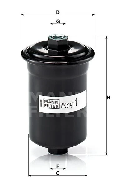 Palivový filter MANN FILTER WK 614/11