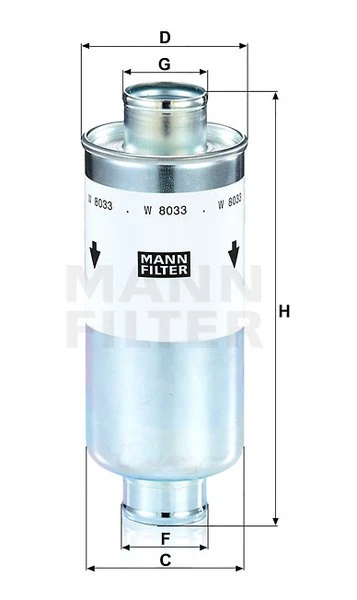 Palivový filter MANN FILTER W 8033