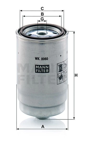 Palivový filter MANN FILTER WK 8060 z