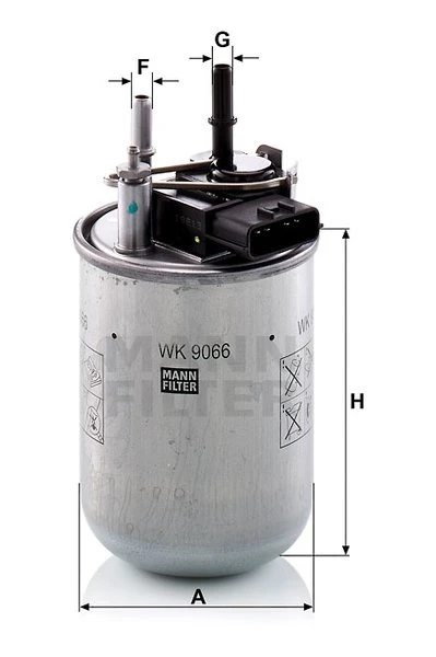 Palivový filter MANN FILTER WK 9066