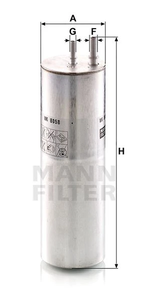 Palivový filter MANN FILTER WK 8058