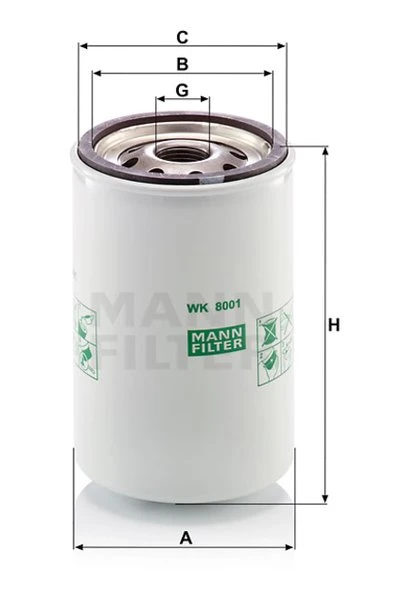 Palivový filter MANN FILTER WK 8001