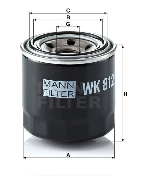 Palivový filter MANN FILTER WK 812