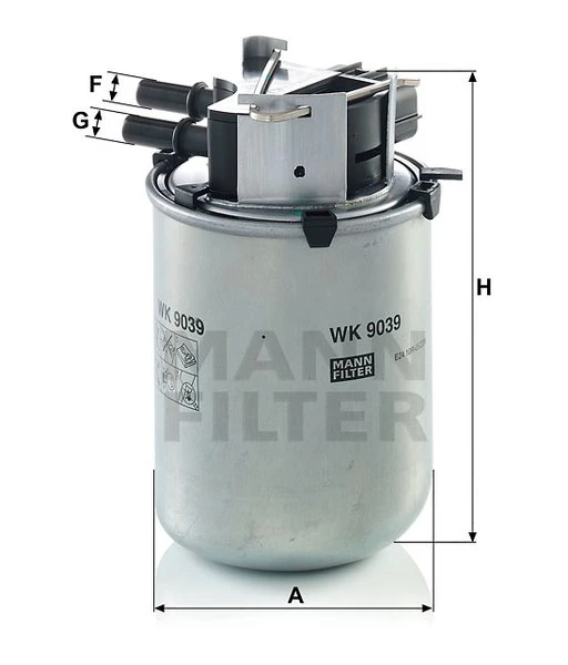 Palivový filter MANN FILTER WK 9039
