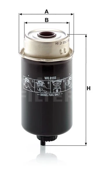Palivový filter MANN FILTER WK 8165