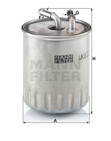 Palivový filter MANN FILTER WK 822/3