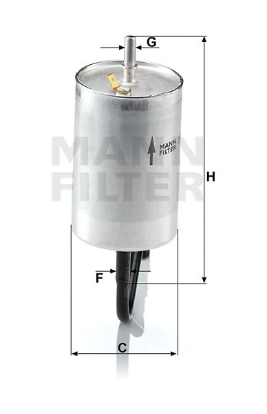 Palivový filter MANN FILTER WK 832/1