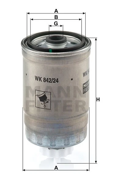 Palivový filter MANN FILTER WK 842/24