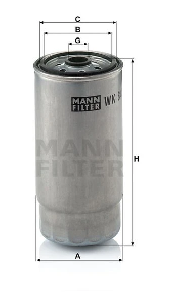 Palivový filter MANN FILTER WK 845/7