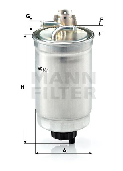 Palivový filter MANN FILTER WK 851