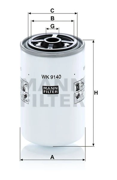 Palivový filter MANN FILTER WK 9140