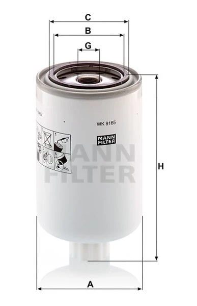 Palivový filter MANN FILTER WK 9165 x
