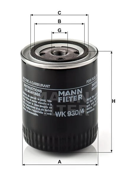 Palivový filter MANN FILTER WK 930/4