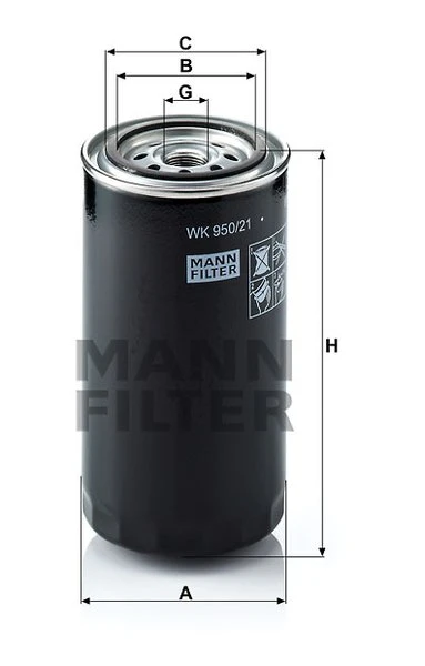 Palivový filter MANN FILTER WK 950/21