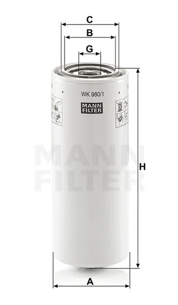 Palivový filter MANN FILTER WK 980/1