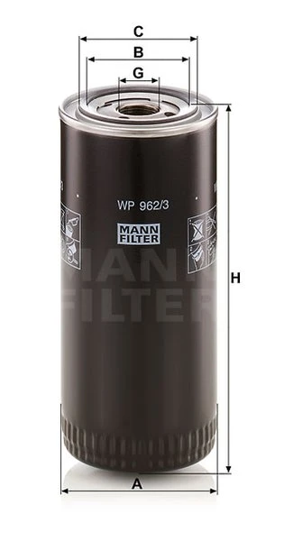 Palivový filter MANN FILTER WP 962/3 x