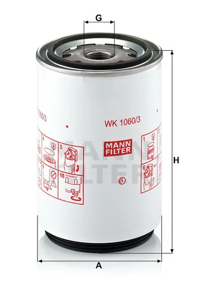 Palivový filter MANN FILTER WK 1060/3 x