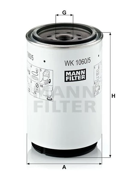 Palivový filter MANN FILTER WK 1060/5 x