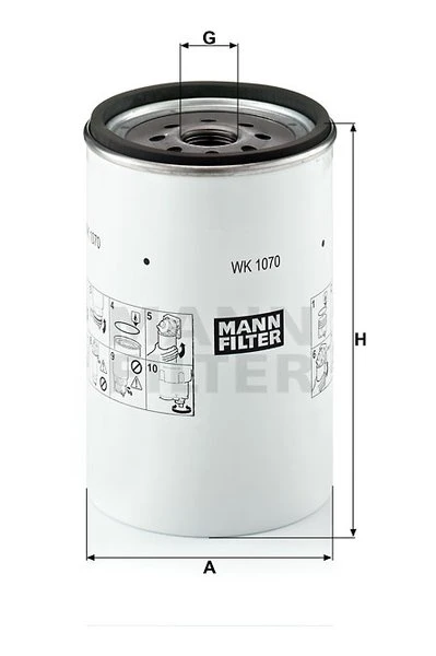 Palivový filter MANN FILTER WK 1070 x