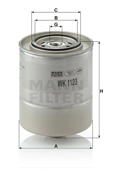 Palivový filter MANN FILTER WK 1123