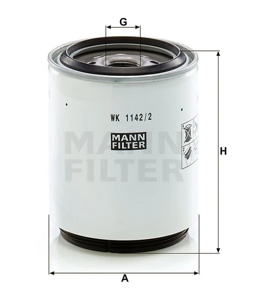 Palivový filter MANN FILTER WK 1142/2 x