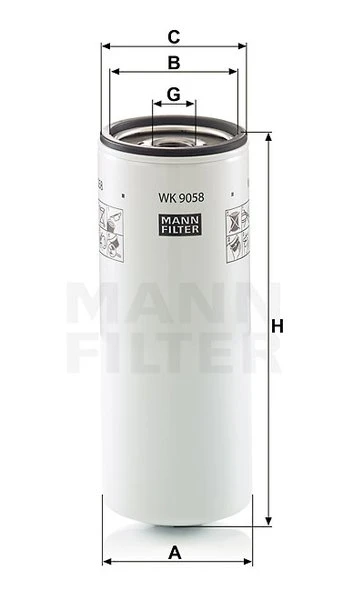 Palivový filter MANN FILTER WK 9058